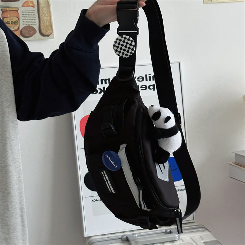 Wholesale Waterproof chest bag workwear style sports messenger bag large capacity versatile student cycling waist bag